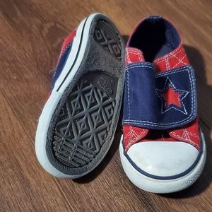 Patriotic nautical velcro Converse